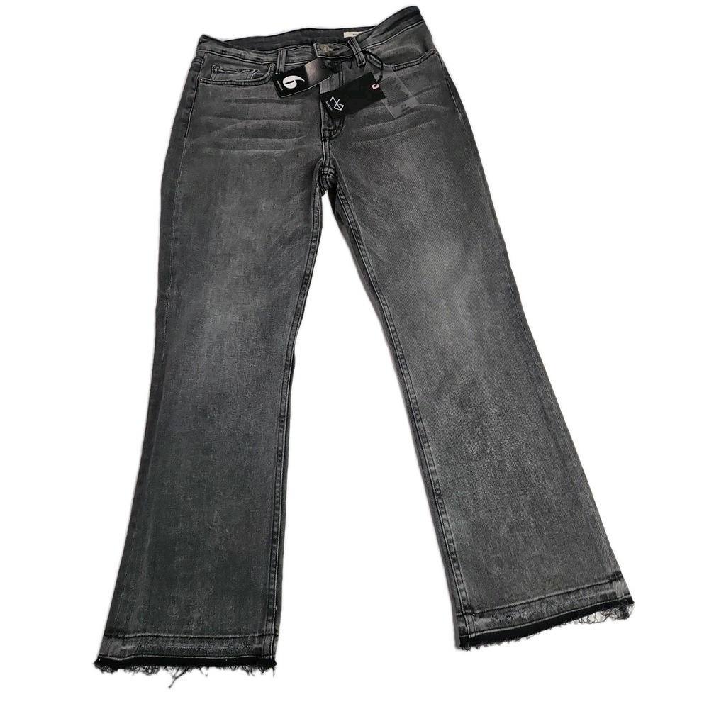 NOEND DENIM Kick Flare Jeans Black Stone Wash, Size 29 Brand New With Tags 068‎